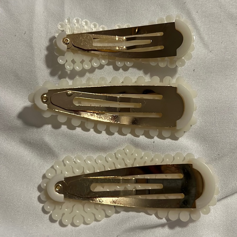 Pearl Hair Clips Gold for Women Girls Christmas Hair Barrettes Decor Acc… - Picture 5 of 5